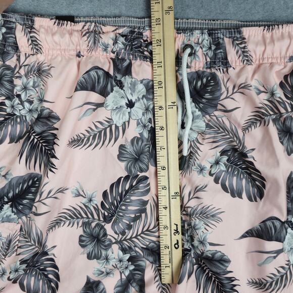 NWT U.S. Apparel Mens XL Bella Fleur Pink Floral Print Swim Shorts - Picture 5 of 13